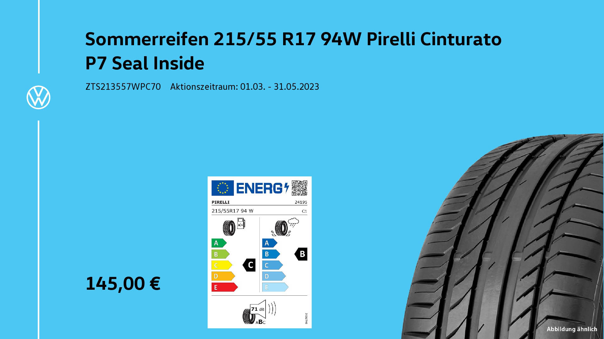 Sommerreifen Pirelli Cintruato P7 Seal Inside 254