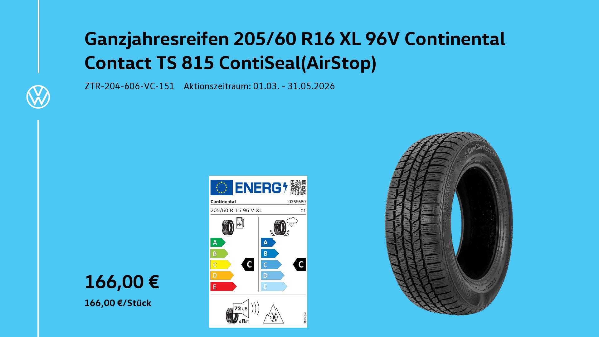Ganzjahresreifen Continental Contact 170