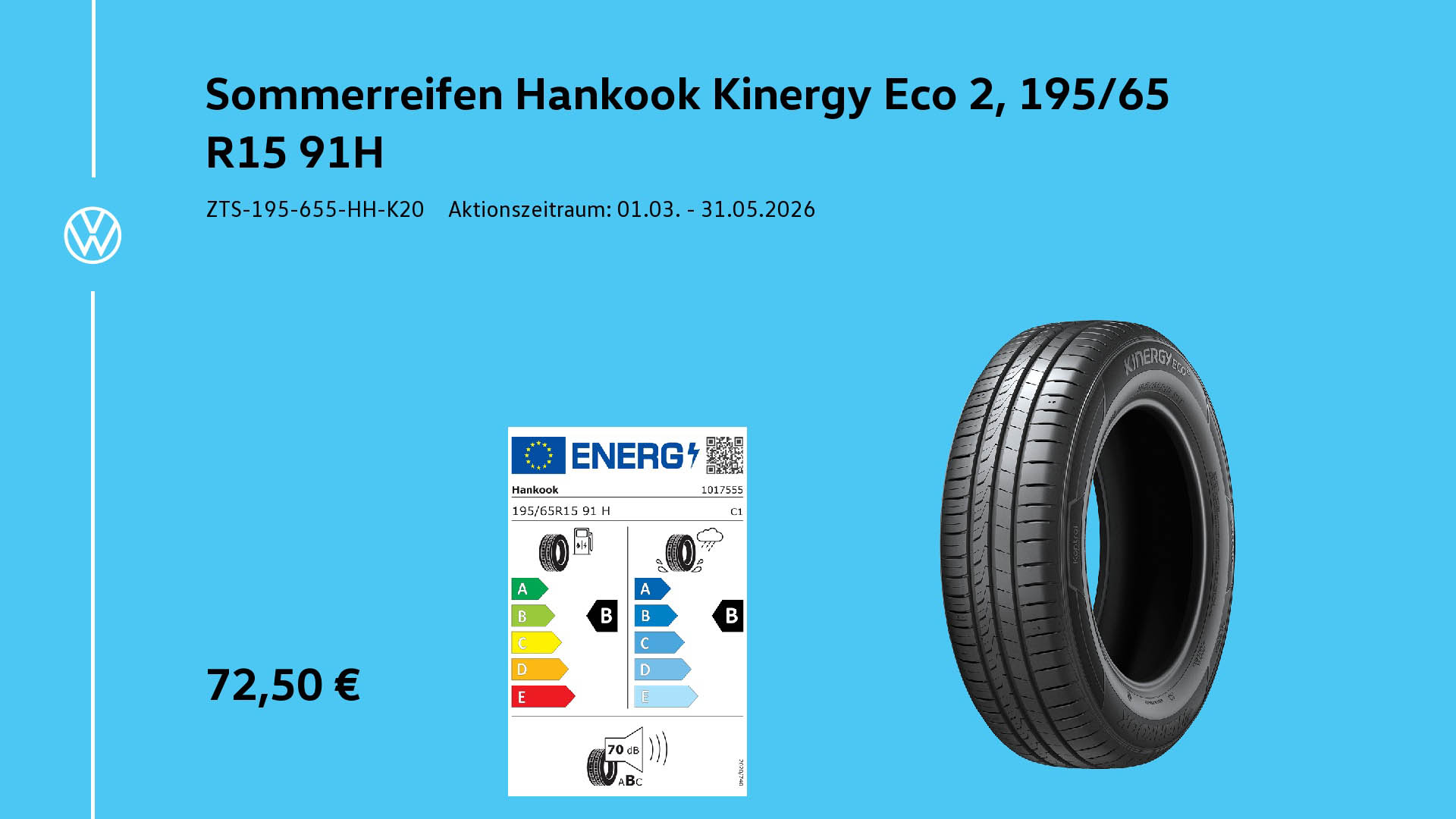 Sommerreifen Hankook Kinergy Eco 86