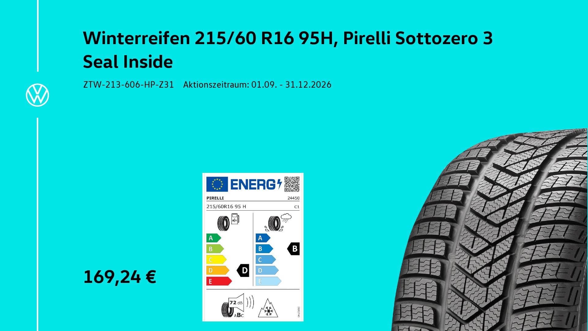 Winterreifen Pirelli Sottozero 3 Seal Inside 204