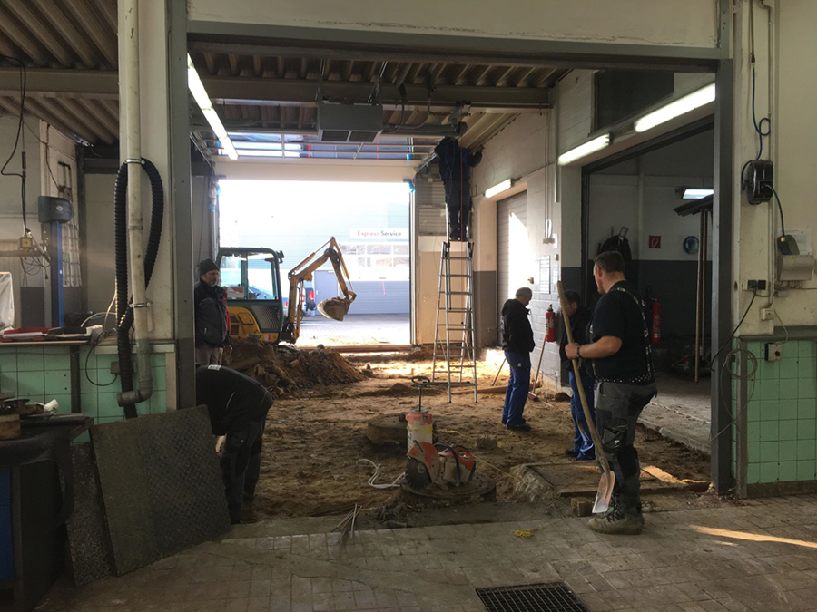 NeuerHallenboden Autohaus Mura4