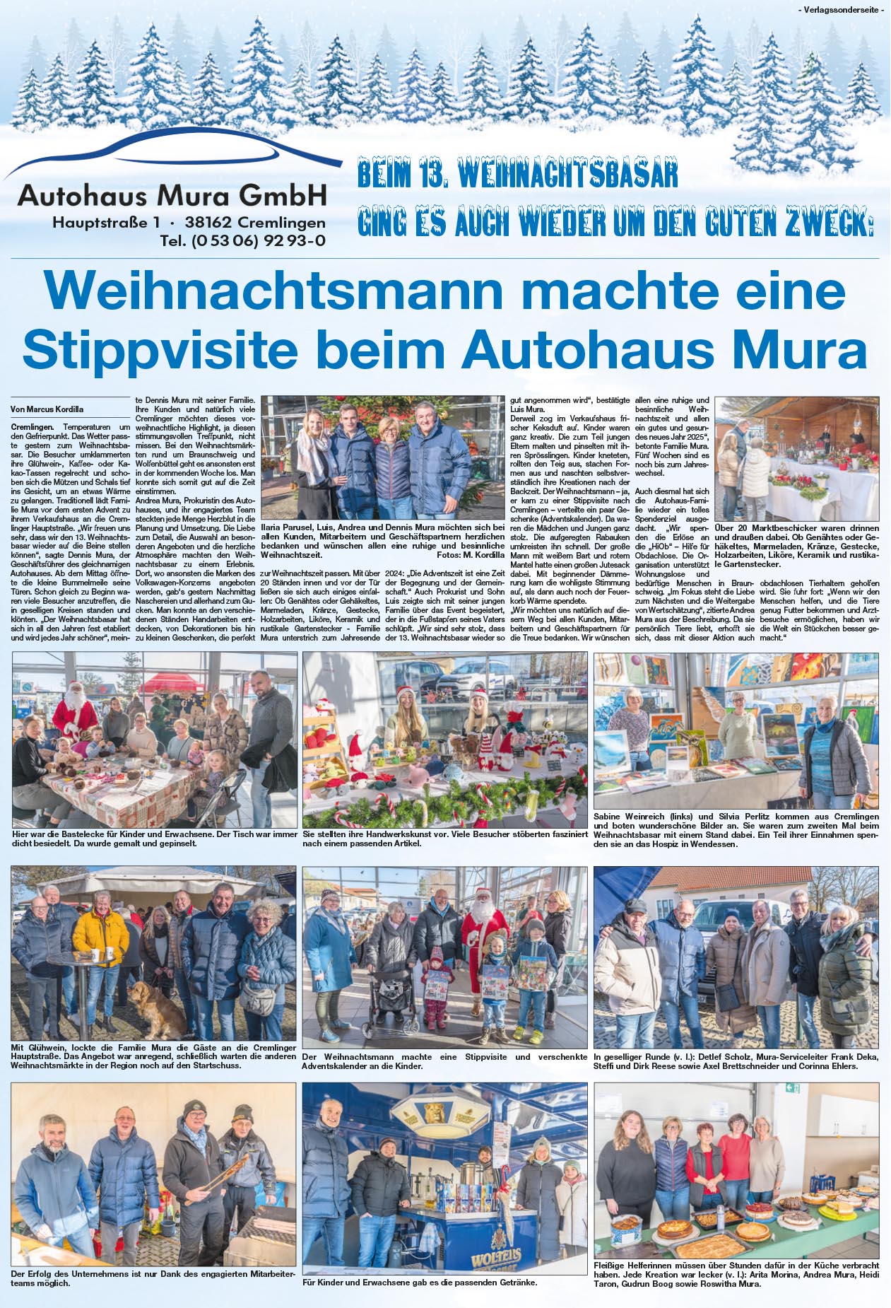 Weihnachtsbasar bei Autohaus Mura Bericht Wolfenbütteler Schaufenster
