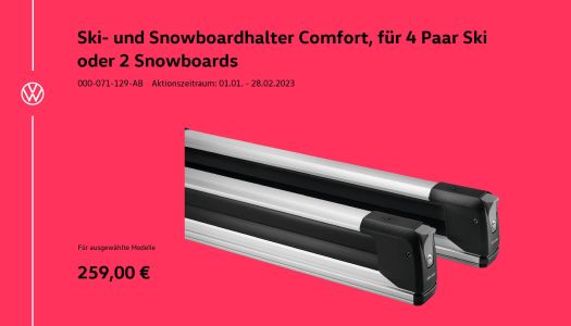 Ski Und Snowboardhalter Comfort Volkswagen VW